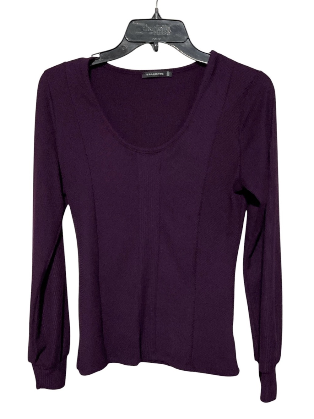 Staccato Ribbed Long Sleeve Top – Size Small